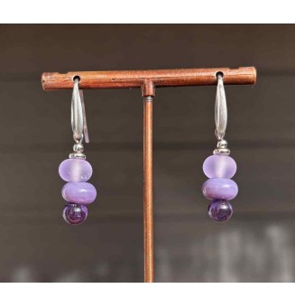 Boucles d’oreilles en acier...