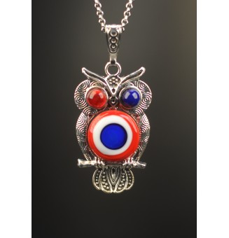 collier hibou 46+ 3 cm...