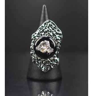 Bague réglable femme "NOIR...