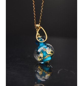 Collier long doré – Perle...