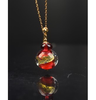 Collier long doré – Perle...