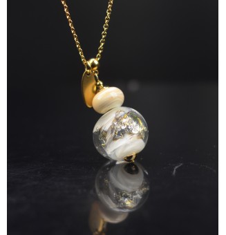 Collier long doré – Perle...