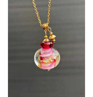 Collier long doré – Perle...