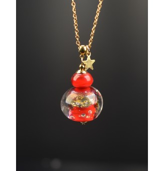 Collier long doré – Perle...