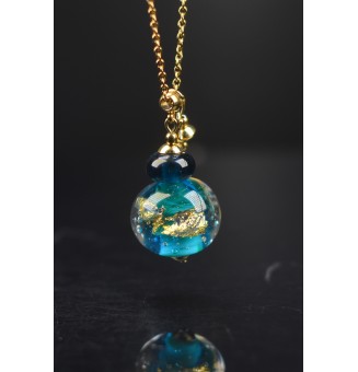 Collier long doré – Perle...