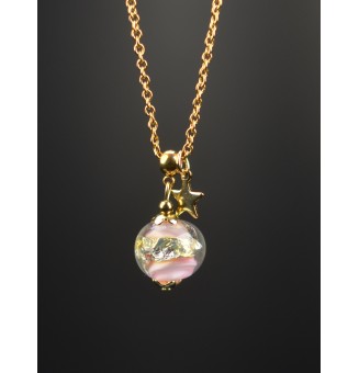 Collier court doré avec...