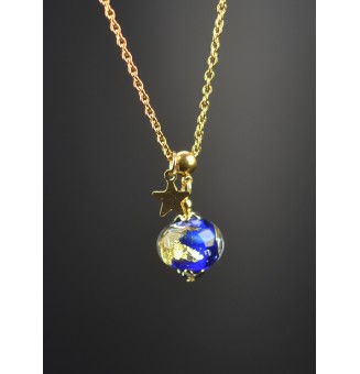 Collier court doré avec...