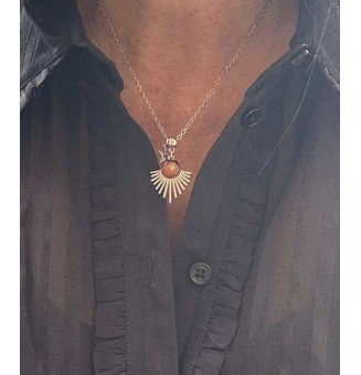 Collier court demi-soleil &...