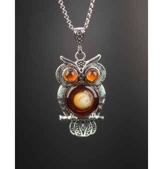collier hibou 45+ 3 cm...