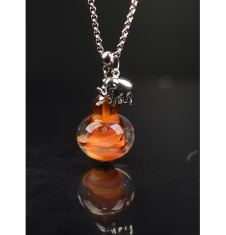 Collier "ORANGE ROUGE...