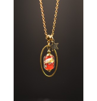 Collier court doré avec...