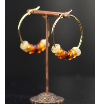 Créoles dorées 4 cm en...