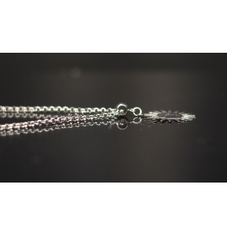 collier soleil 45 cm acier inoxydable