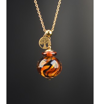 Collier long doré & perle...