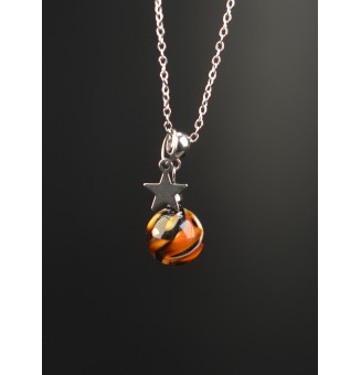 Collier court “LEOPARD” en...