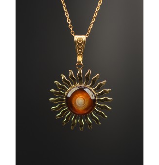 Collier Soleil Ambré en...