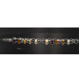 Bracelet Charms en Verre Filé – Éclat Ambré et Modularité