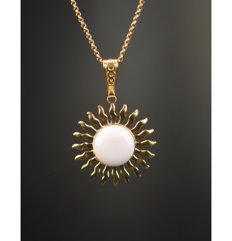 Collier Soleil Rose opale...
