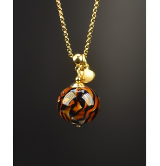 Collier long doré & perle...