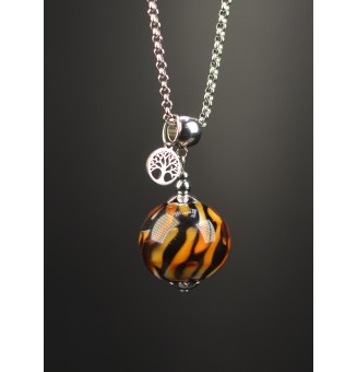 Collier long doré & perle...