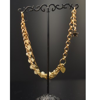 Bracelet Multirangs Doré & Perles de Verre Filé – Modèle Unique