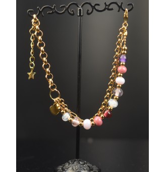 Bracelet Multirangs Doré &...