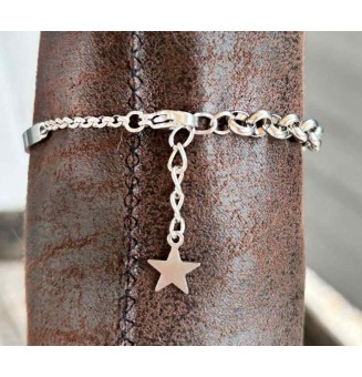 Bracelet demi-jonc Soleil – Acier inoxydable & verre filé au chalumeau