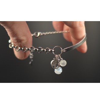 Bracelet demi-jonc Arbre de Vie – Perles de verre filées au chalumeau