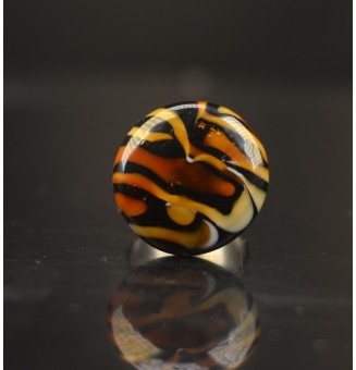 Bague cabochon léopard en...