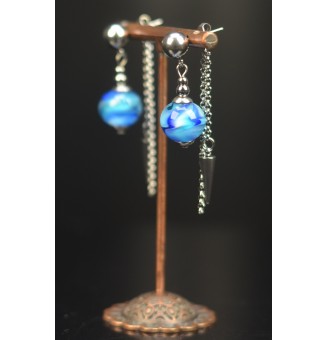 Boucles d’oreilles “BLEUES”...