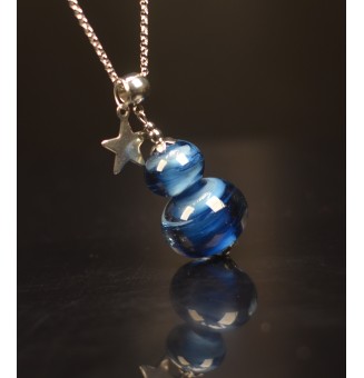 Collier "BLEU Nuit" en...