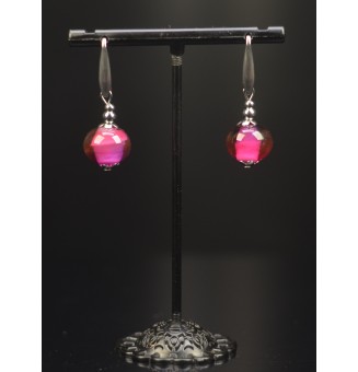 Boucles d’oreilles “rose et...