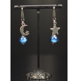 Boucles d’oreilles “bleu...