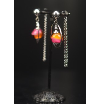 Boucles d’oreilles “rose et...