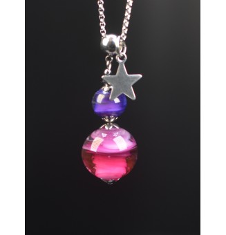 Collier long en perles de...