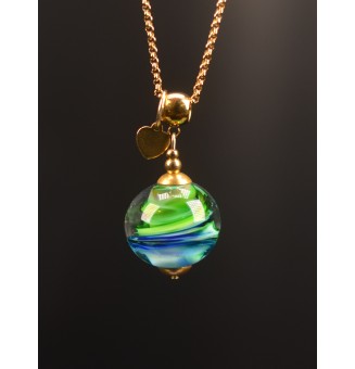 Collier long en verre filé...