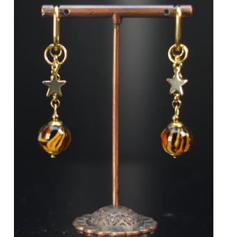 Boucles d’oreilles Léopard...