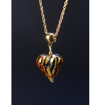 Collier cœur Léopard –...