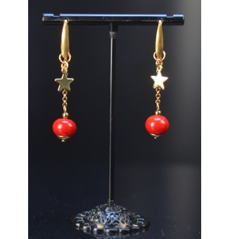 Boucles d’oreilles rouges...