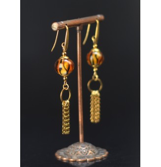 Boucles d’oreilles Léopard...