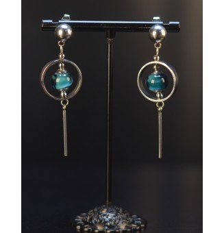 Boucles d’oreilles bleu...