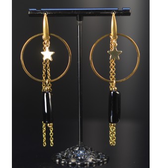 Boucles d’oreilles noires –...