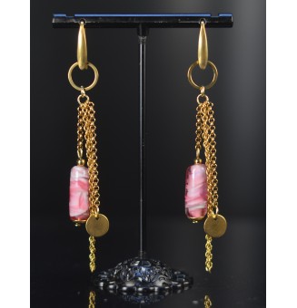 Boucles d’oreilles  "ROSE"...