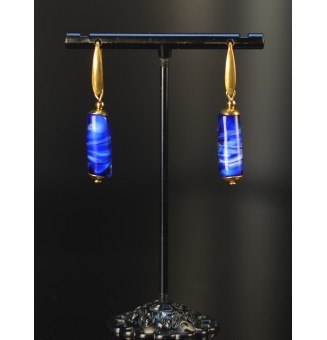 Boucles d’oreilles bleu...