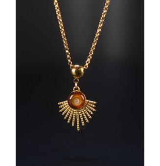 Collier demi Soleil ambré –...