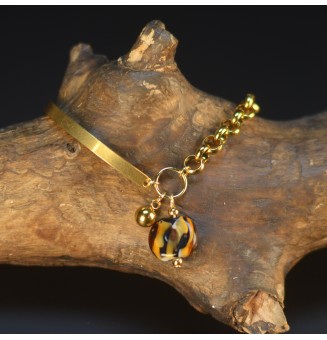 Bracelet demi-jonc Léopard...