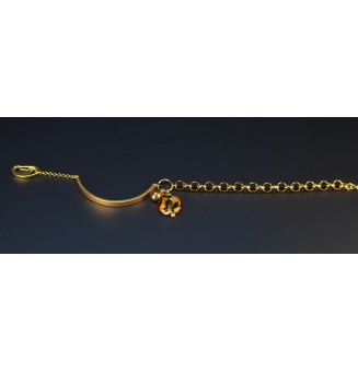 Bracelet demi-jonc Léopard – Perles de verre filées au chalumeau