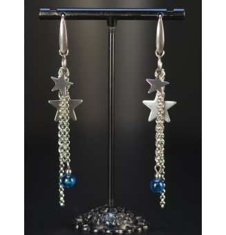 Boucles d’oreilles  BLEUES...