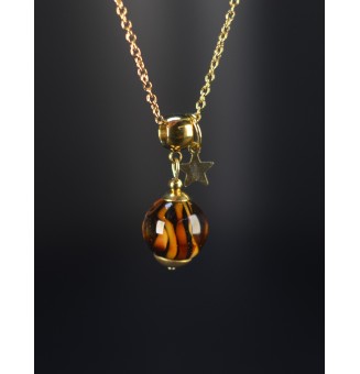 Collier court “LEOPARD” en...