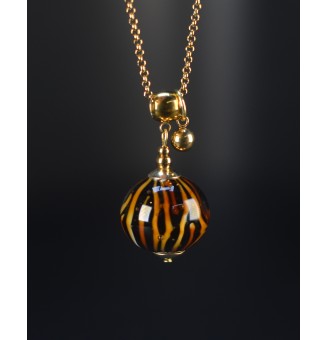 Collier long doré & perle...